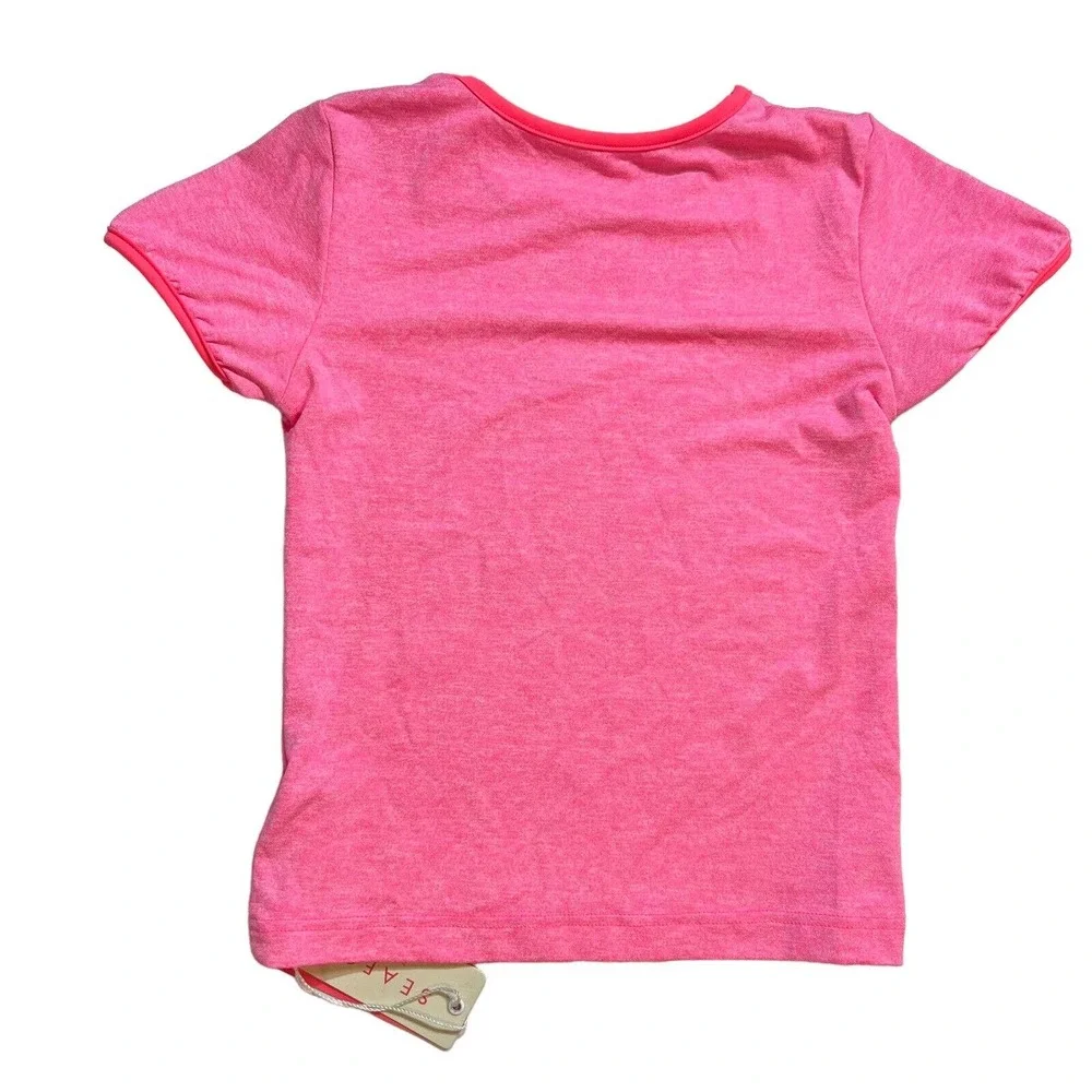 Seafolly‎ Pink Short Sleeve Rash Guard Size 3 New